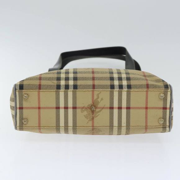 BURBERRY Nova Check Hand Bag PVC Beige Auth 93887 - Picture 9 of 16